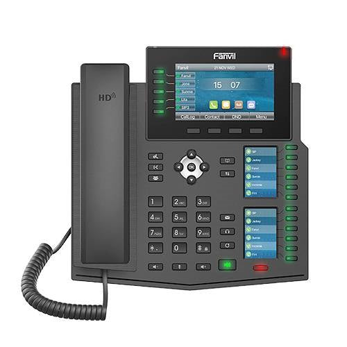 Fanvil X6U High-end Color Giga IP Phone with 2 color side displays